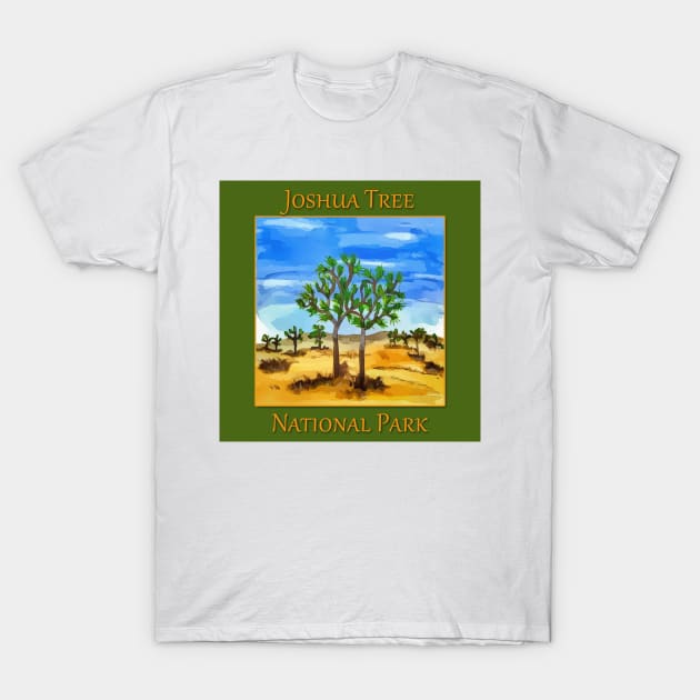 Joshua Tree National Park hand drawn illustration T-Shirt by WelshDesigns